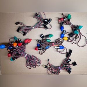 Vintage Noma Christmas C7 Lights String Red Green 35 Sockets Tested Working